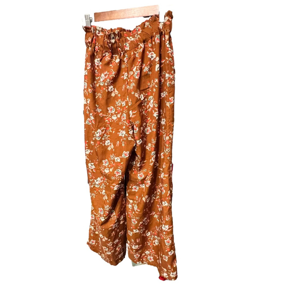 B.O.G Collective Brown Floral Wide Leg Pants S - Picture 4 of 9